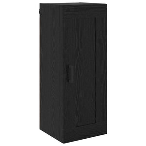Highboard Μαύρη Οξυά 34,5 x 34 x 180 εκ. Επεξεργασμένο Ξύλο