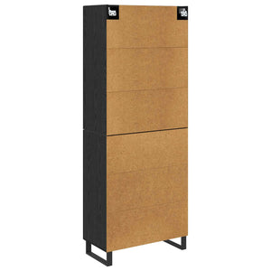 Highboard 2 τμχ. Μαύρη Οξυά 69,5 x 34 x 180 εκ.