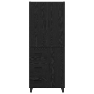Highboard 2 τμχ. Μαύρη Οξυά 69,5 x 34 x 180 εκ.
