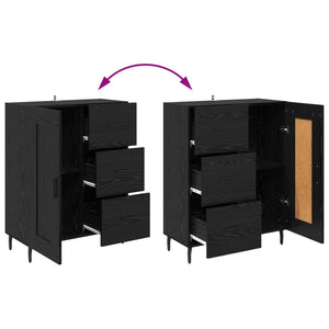 Highboard 2 τμχ. Μαύρη Οξυά 69,5 x 34 x 180 εκ.