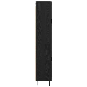 Highboard 2 τμχ. Μαύρη Οξυά 69,5 x 34 x 180 εκ.