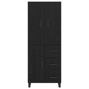 Highboard 2 τμχ. Μαύρη Οξυά 69,5 x 34 x 180 εκ.