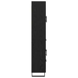Highboard 2 τμχ. Μαύρη Οξυά 69,5 x 34 x 180 εκ.