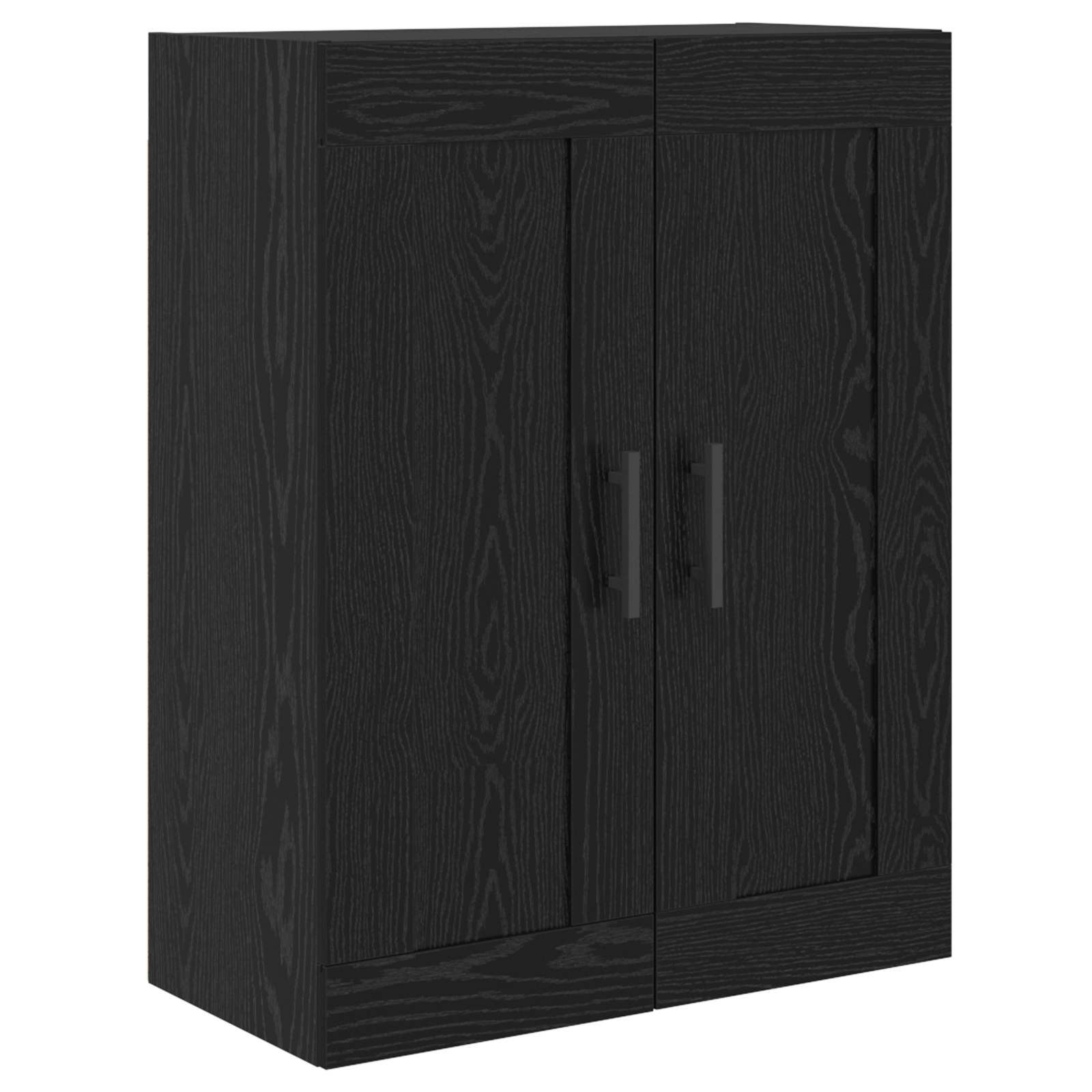 Highboard Μαύρη Οξυά 69,5 x 34 x 180 εκ. Επεξεργασμένο ξύλο