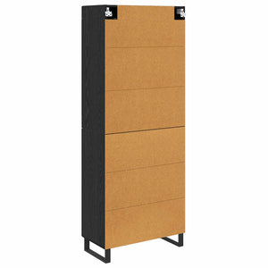 Highboard 2 τμχ. Μαύρη Οξυά 69,5 x 34 x 180 εκ.