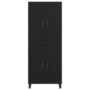 Highboard 2 τμχ. Μαύρη Οξυά 69,5 x 34 x 180 εκ.