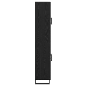 Highboard 2 τμχ. Μαύρη Οξυά 69,5 x 34 x 180 εκ.