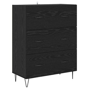 Highboard 2 τμχ. Μαύρη Οξυά 69,5 x 34 x 180 εκ.