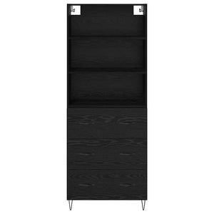 Highboard 2 τμχ. Μαύρη Οξυά 69,5 x 34 x 180 εκ.