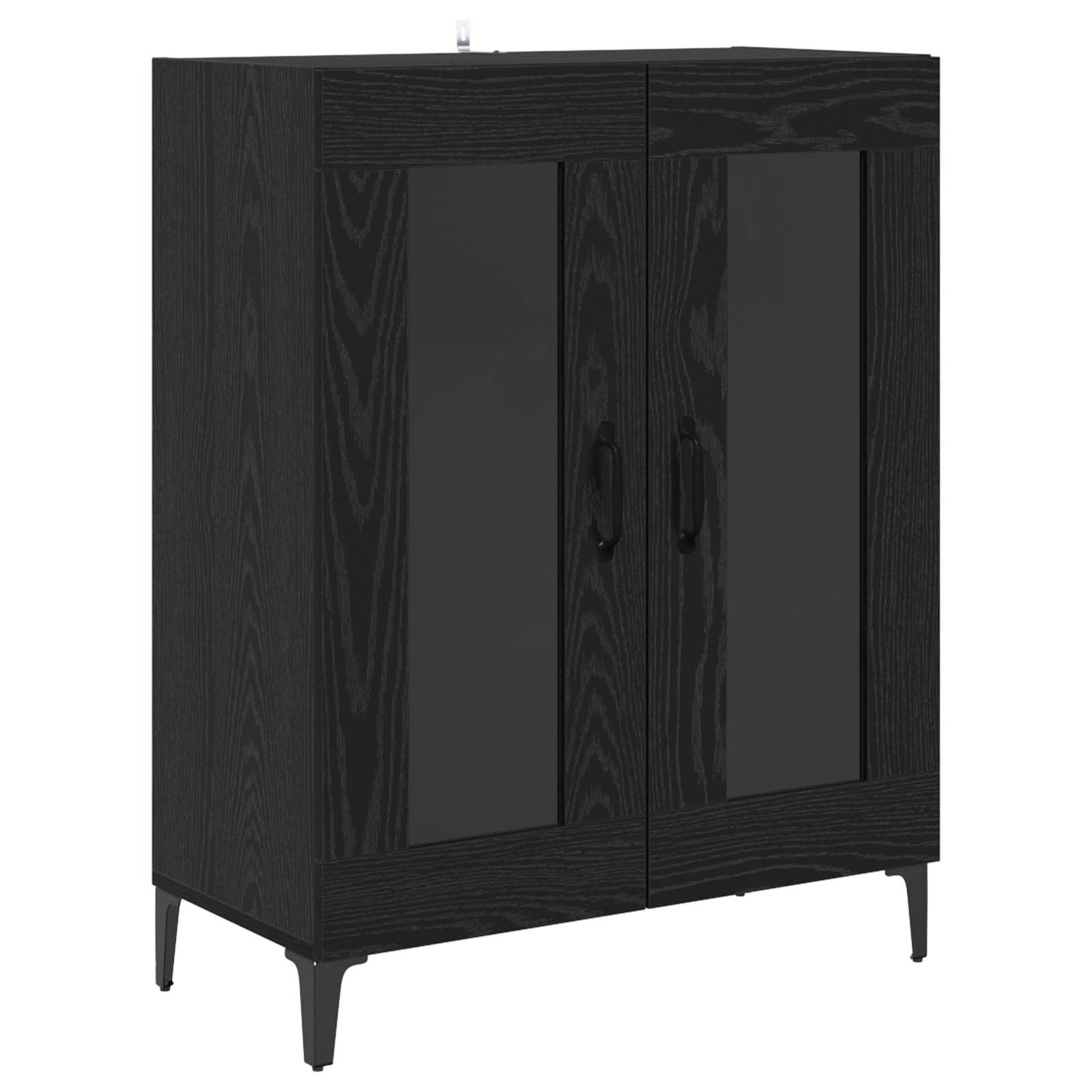 Highboard Μαύρη Οξυά 69,5 x 34 x 180 εκ. Επεξεργασμένο ξύλο - Pakobazaar