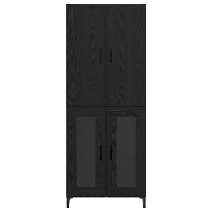 Highboard Μαύρη Οξυά 69,5 x 34 x 180 εκ. Επεξεργασμένο ξύλο - Pakobazaar