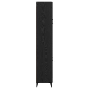 Highboard Μαύρη Οξυά 69,5 x 34 x 180 εκ. Επεξεργασμένο ξύλο - Pakobazaar