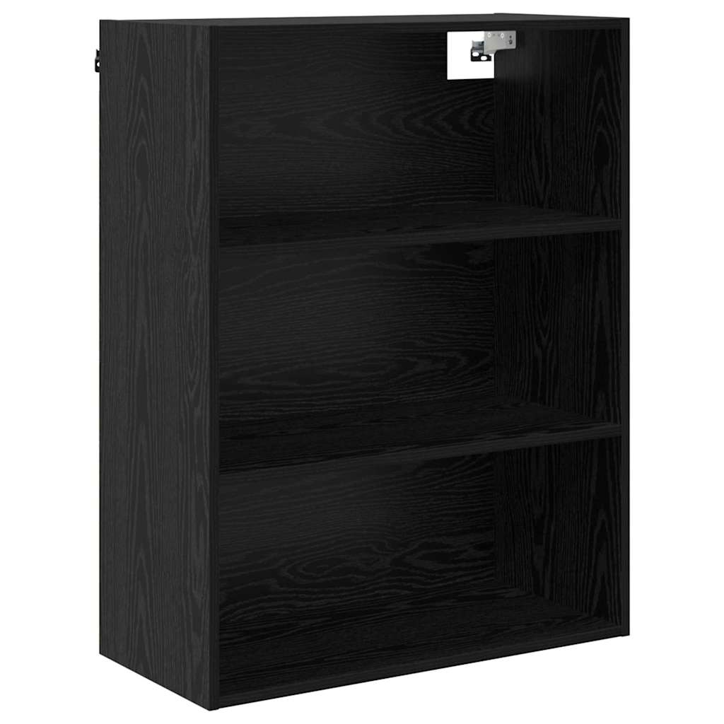 Highboard Μαύρη Οξυά 69,5 x 32,5 x 180 εκ Επεξεργασμένο ξύλο