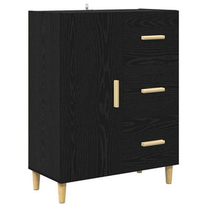 Highboard Μαύρη Οξυά 69,5 x 32,5 x 180 εκ Επεξεργασμένο Ξύλο
