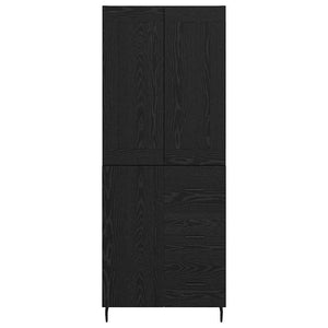 Highboard 2 τμχ. Μαύρη Οξυά 69,5 x 34 x 180 εκ.