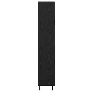 Highboard 2 τμχ. Μαύρη Οξυά 69,5 x 34 x 180 εκ.