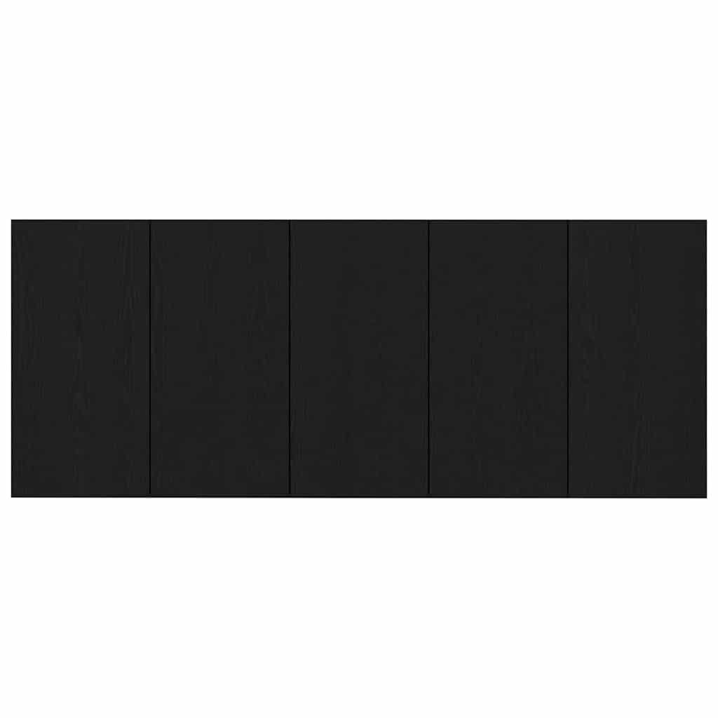 Κεφαλή κρεβατιού με κομοδίνο με συρτάρι 3 pcs Μαύρη Οξυά