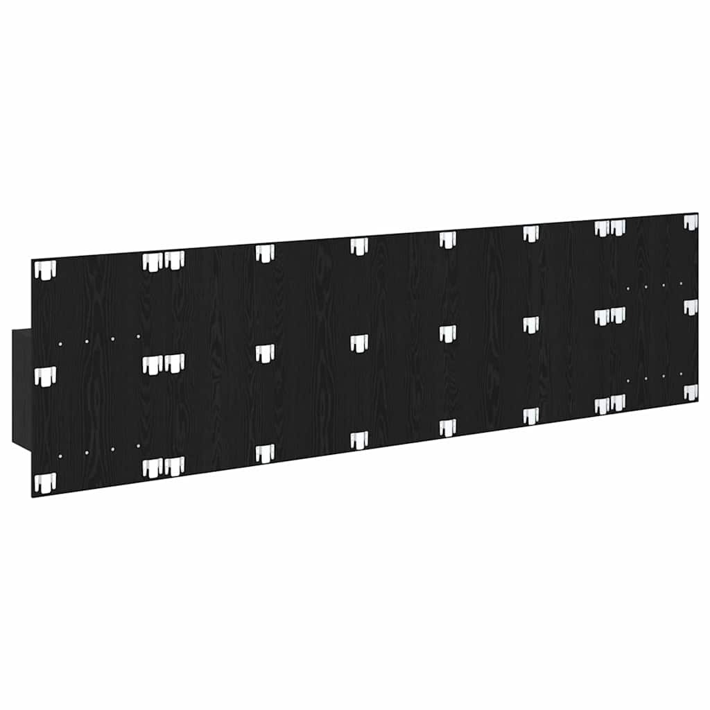 Κεφαλή κρεβατιού με κομοδίνο με συρτάρι 3 pcs Μαύρη Οξυά