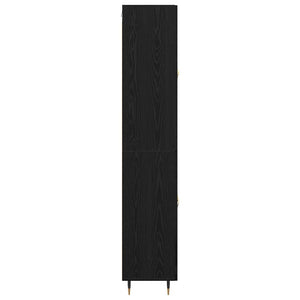 Highboard 2 τμχ. Μαύρη Οξυά 69,5 x 34 x 180 εκ.