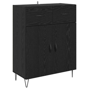 Highboard 2 τμχ. Μαύρη Οξυά 69,5 x 34 x 180 εκ.