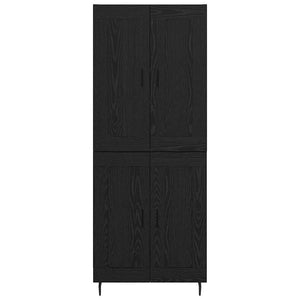 Highboard 2 τμχ. Μαύρη Οξυά 69,5 x 34 x 180 εκ.