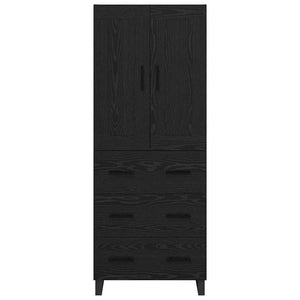 Highboard 2 τμχ. Μαύρη Οξυά 69,5 x 34 x 180 εκ.