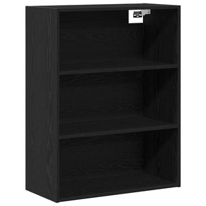 Highboard Μαύρη δρυς 69,5 x 34 x 180 εκ. Επεξεργασμένο Ξύλο