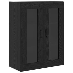 Highboard Μαύρη Οξυά 69,5 x 34 x 180 εκ. Επεξεργασμένο ξύλο - Pakobazaar