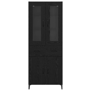 Highboard Μαύρη Οξυά 69,5 x 34 x 180 εκ. Επεξεργασμένο ξύλο - Pakobazaar