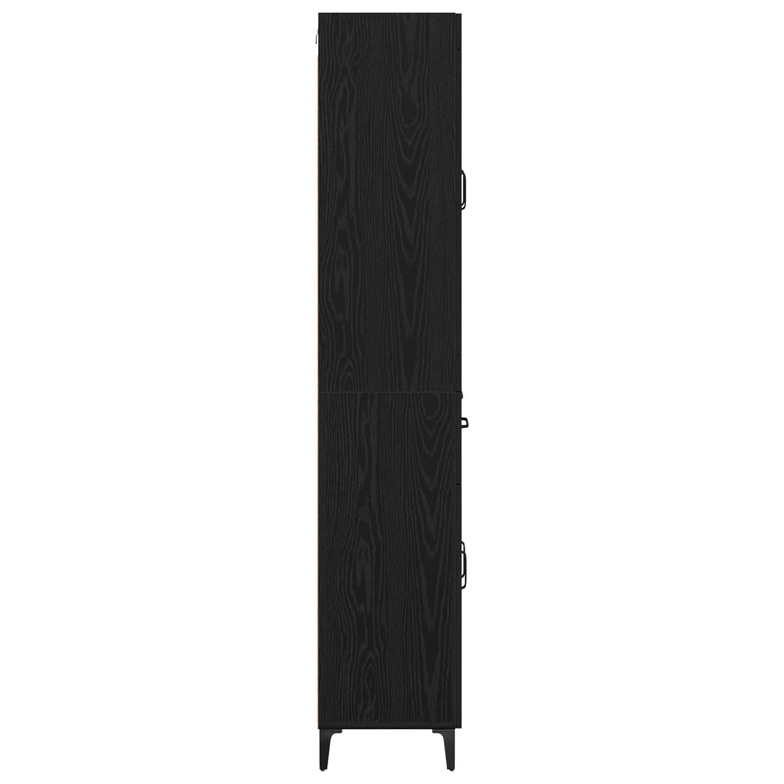Highboard Μαύρη Οξυά 69,5 x 34 x 180 εκ. Επεξεργασμένο ξύλο - Pakobazaar