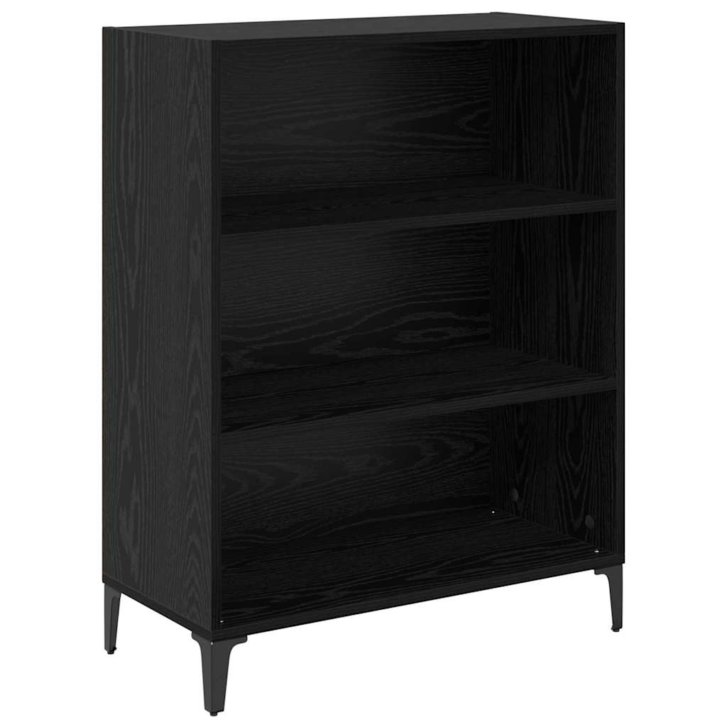 Highboard Μαύρη Οξυά 69,5 x 34 x 180 εκ. Επεξεργασμένο ξύλο