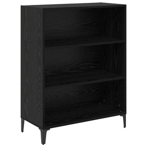 Highboard Μαύρη Οξυά 69,5 x 34 x 180 εκ. Επεξεργασμένο Ξύλο