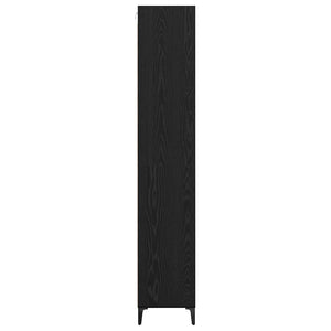 Highboard Μαύρη Οξυά 69,5 x 34 x 180 εκ. Επεξεργασμένο Ξύλο