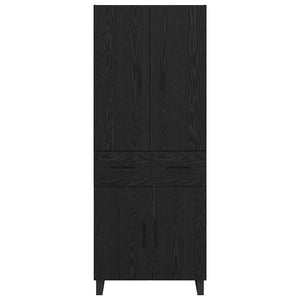 Highboard με συρτάρι 2 pcs Μαύρη Οξυά 69,5 x 34 x 180 εκ. - Pakobazaar