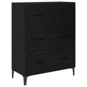 Highboard Μαύρη Οξυά 69,5 x 34 x 180 εκ. Επεξεργασμένο Ξύλο