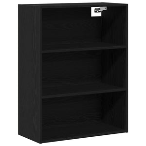 Highboard Μαύρη Οξυά 69,5 x 34 x 180 εκ. Επεξεργασμένο Ξύλο