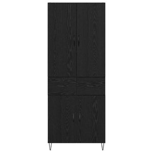 Highboard 2 τμχ. Μαύρη Οξυά 69,5 x 34 x 180 εκ.