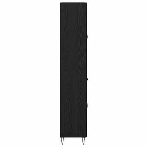Highboard 2 τμχ. Μαύρη Οξυά 69,5 x 34 x 180 εκ.