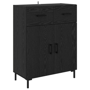Highboard 2 τμχ. Μαύρη Οξυά 69,5 x 34 x 180 εκ.