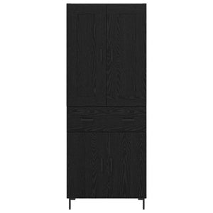 Highboard 2 τμχ. Μαύρη Οξυά 69,5 x 34 x 180 εκ.