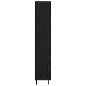 Highboard 2 τμχ. Μαύρη Οξυά 69,5 x 34 x 180 εκ.