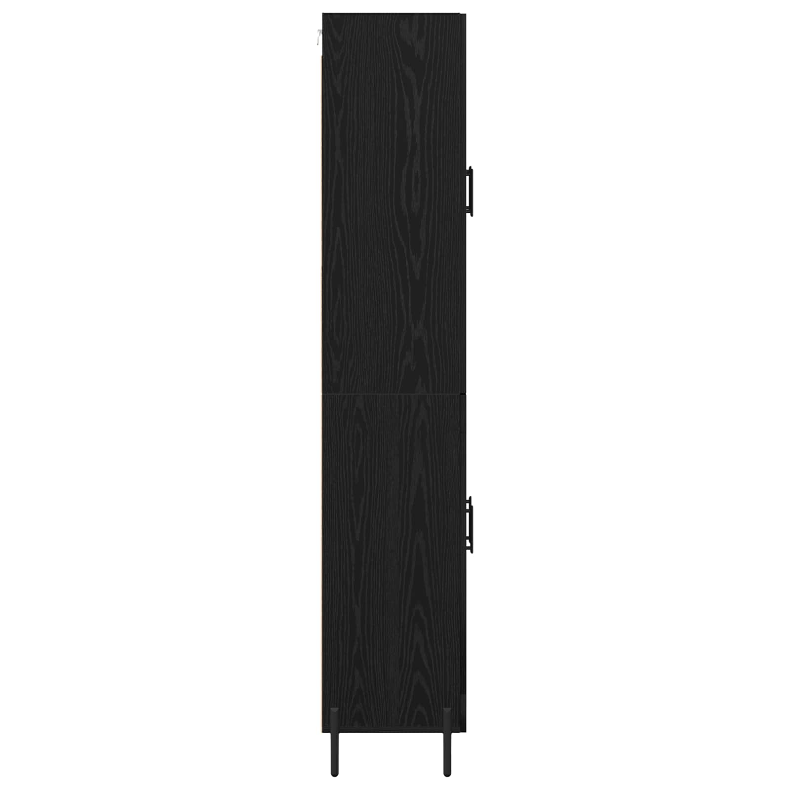 Highboard Μαύρη Οξυά 69,5 x 34 x 180 εκ. Επεξεργασμένο ξύλο