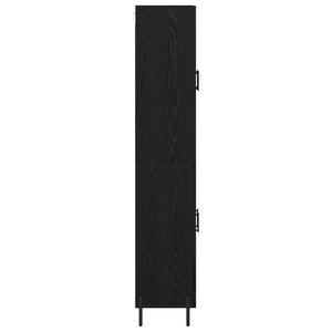 Highboard Μαύρη Οξυά 69,5 x 34 x 180 εκ. Επεξεργασμένο Ξύλο