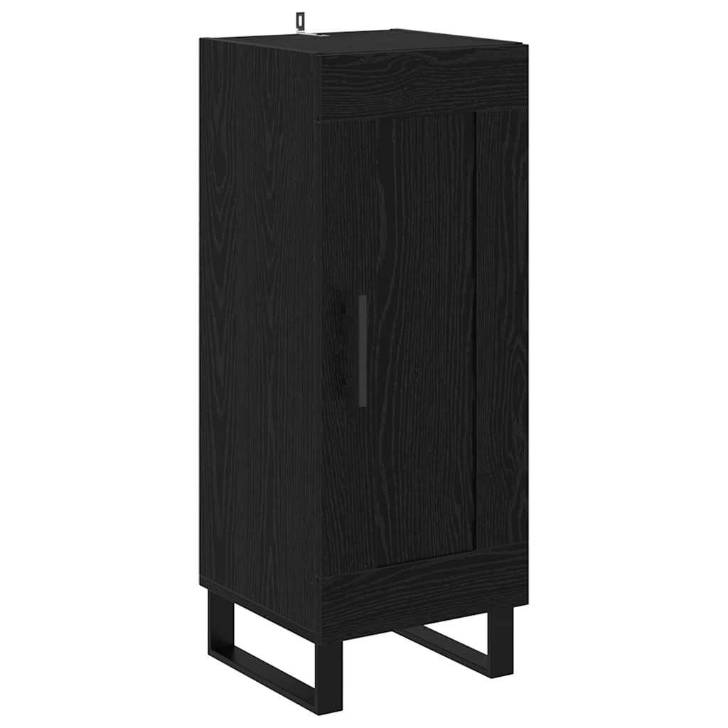 Highboard Μαύρη Οξυά 34,5 x 34 x 180 εκ. Επεξεργασμένο ξύλο