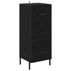 Highboard Μαύρη Οξυά 34,5 x 34 x 180 εκ. Επεξεργασμένο Ξύλο
