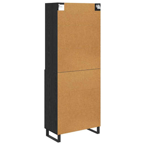 Highboard 2 τμχ. Μαύρη Οξυά 69,5 x 34 x 180 εκ.