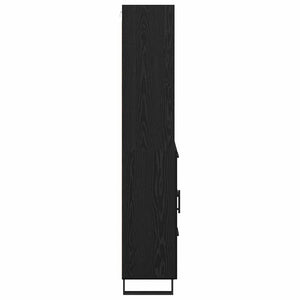 Highboard 2 τμχ. Μαύρη Οξυά 69,5 x 34 x 180 εκ.