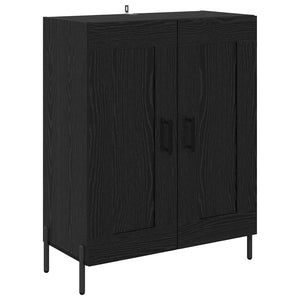 Highboard Μαύρη Οξυά 69,5 x 34 x 180 εκ. Επεξεργασμένο Ξύλο