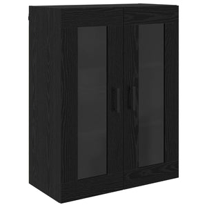 Highboard Μαύρη Οξυά 69,5 x 34 x 180 εκ. Επεξεργασμένο Ξύλο