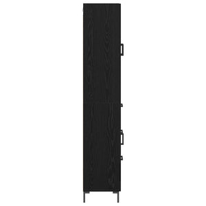 Highboard 2 τμχ. Μαύρη Οξυά 69,5 x 34 x 180 εκ.